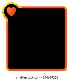 red frame with yellow corner and heart