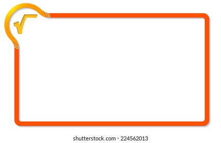 red frame with yellow corner and radix