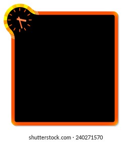 red frame with yellow corner and watches