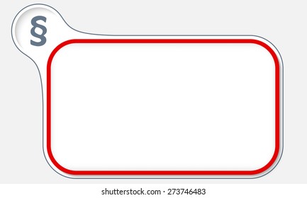 Red frame for your text and paragraph