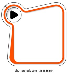 Red frame for your text and play symbol