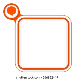 Red frame for your text and speech bubble