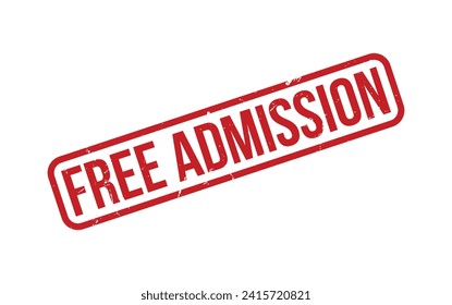 Red Free Admission Rubber Stamp Seal Vector