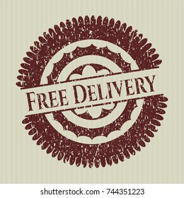 Red Free Delivery rubber texture