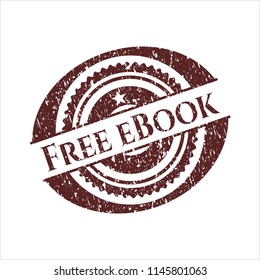 Red Free eBook distress with rubber seal texture