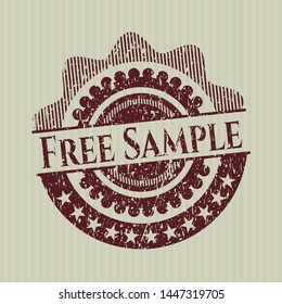 Red Free Sample distressed grunge seal