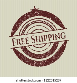 Red Free Shipping distressed rubber grunge stamp