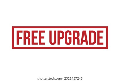 Red Free Upgrade Rubber Stamp Seal Vector