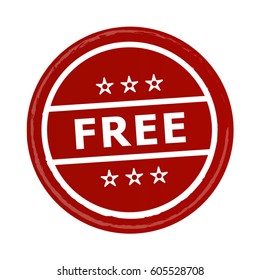 Red Free Vector Badge Stamp Retro