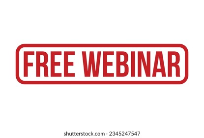 Vector de sellado de sellado de goma de webinar libre de rojo