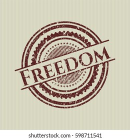 Red Freedom with rubber seal texture