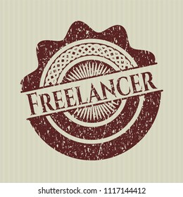 Red Freelancer with rubber seal texture