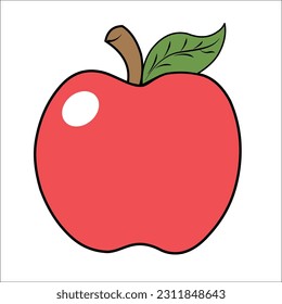 A red and fresh apple