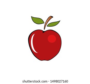 red and fresh apple design vector 