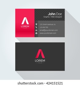 Red Fresh Corporate business card 