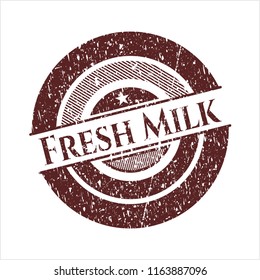 Red Fresh Milk rubber seal with grunge texture