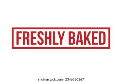 Red Freshly Baked Rubber Stamp Seal Vector