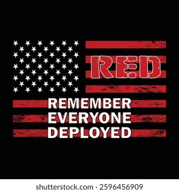 Red Friday, Design, Red Friday Support, R.E.D Sweater, Deployment Shirt, Red Friday Gifts, Military Red Friday,  T-shirt design, banner design, poster, vector eps