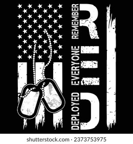 RED Friday Remember Everyone Deployed Retro US Army Military Gift T-Shirt