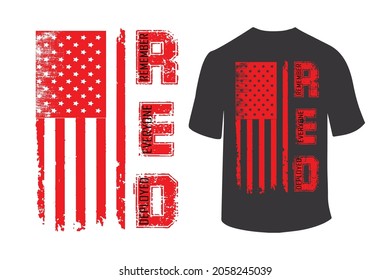 Red Friday T-Shirt Design Vector