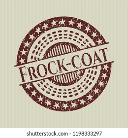 Red Frock-coat distress grunge style stamp