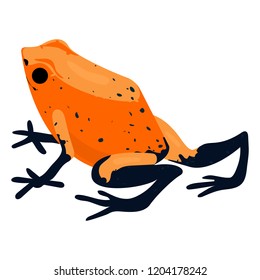 Red frog icon. Cartoon of red frog vector icon for web design isolated on white background