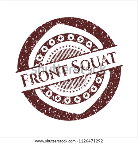 Red Front Squat rubber grunge texture seal