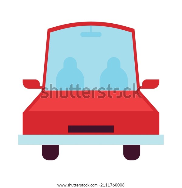 red front view car\
cartoon