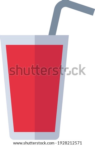 Jugo de frutas rojas, ilustración, vector sobre fondo blanco.