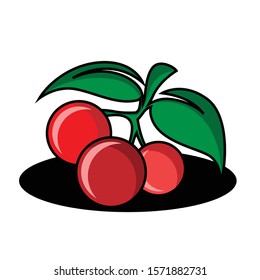 Red Fruits Logo Vector Illustration