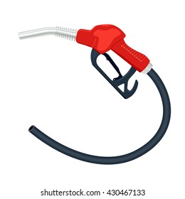 Red fuel nozzle vector illustration. pump isolated on a white background