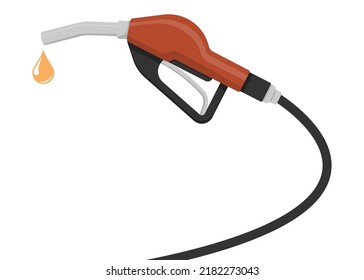 Red Fuel Pump Nozzle. Vector Illustration. Eps 10