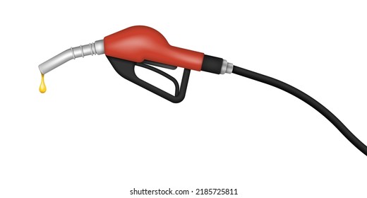 Red Fuel Pump Nozzle. Vector Illustration. Eps 10