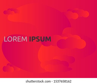 red full moon abstract background
