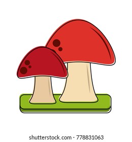 red fungus symbol