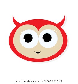 Red funny and amusing devil or Satan. Vector