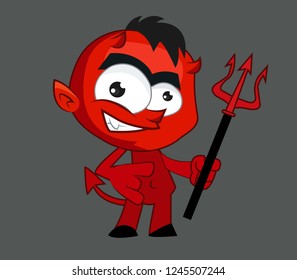 red funny devil