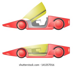 Red future sport car