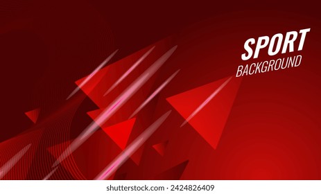 Red futuristic gaming background. Technology innovation concept vector background
