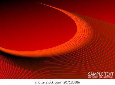 Red futuristic vector background  illustration - Red lighted abstract background template