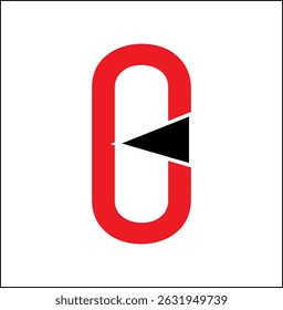 Red G or O letter logo vector, free design.