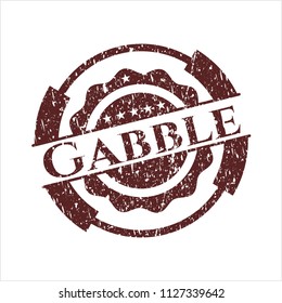 Red Gabble distressed grunge stamp