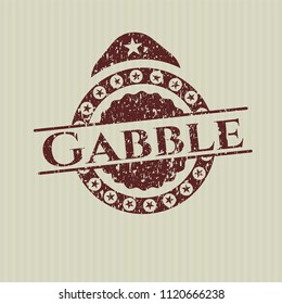 Red Gabble grunge stamp
