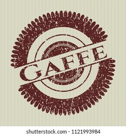 Red Gaffe distressed rubber grunge seal
