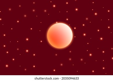 Red galaxy abstract background space with stars cosmic vector illustration. can use for poster, banner, flyer, pamphlet, leaflet, brochure, catalog, web, site, website, presentation, book cover