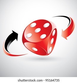 red gambling dice