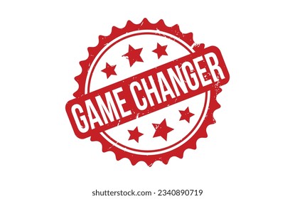 Red Game Changer Rubber Stamp Seal Vector