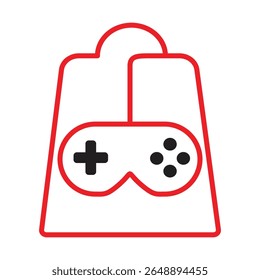 red game console icon like a bag