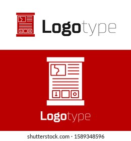 Red Game guide icon isolated on white background. User manual, instruction, guidebook, handbook. Logo design template element. Vector Illustration