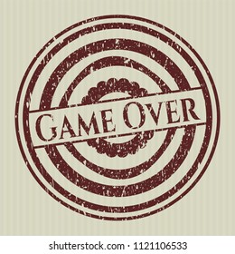 Red Game Over grunge style stamp